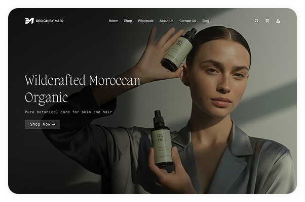 Wildcrafted Moroccan Organic eCommerce Landing Page