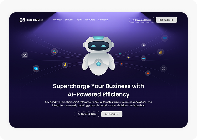 Supercharge Your Business with AI-Powered Efficiency Copilot Landing Page