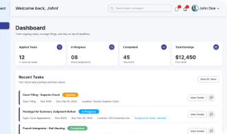 SaaS Dashboard - Welcome Back John